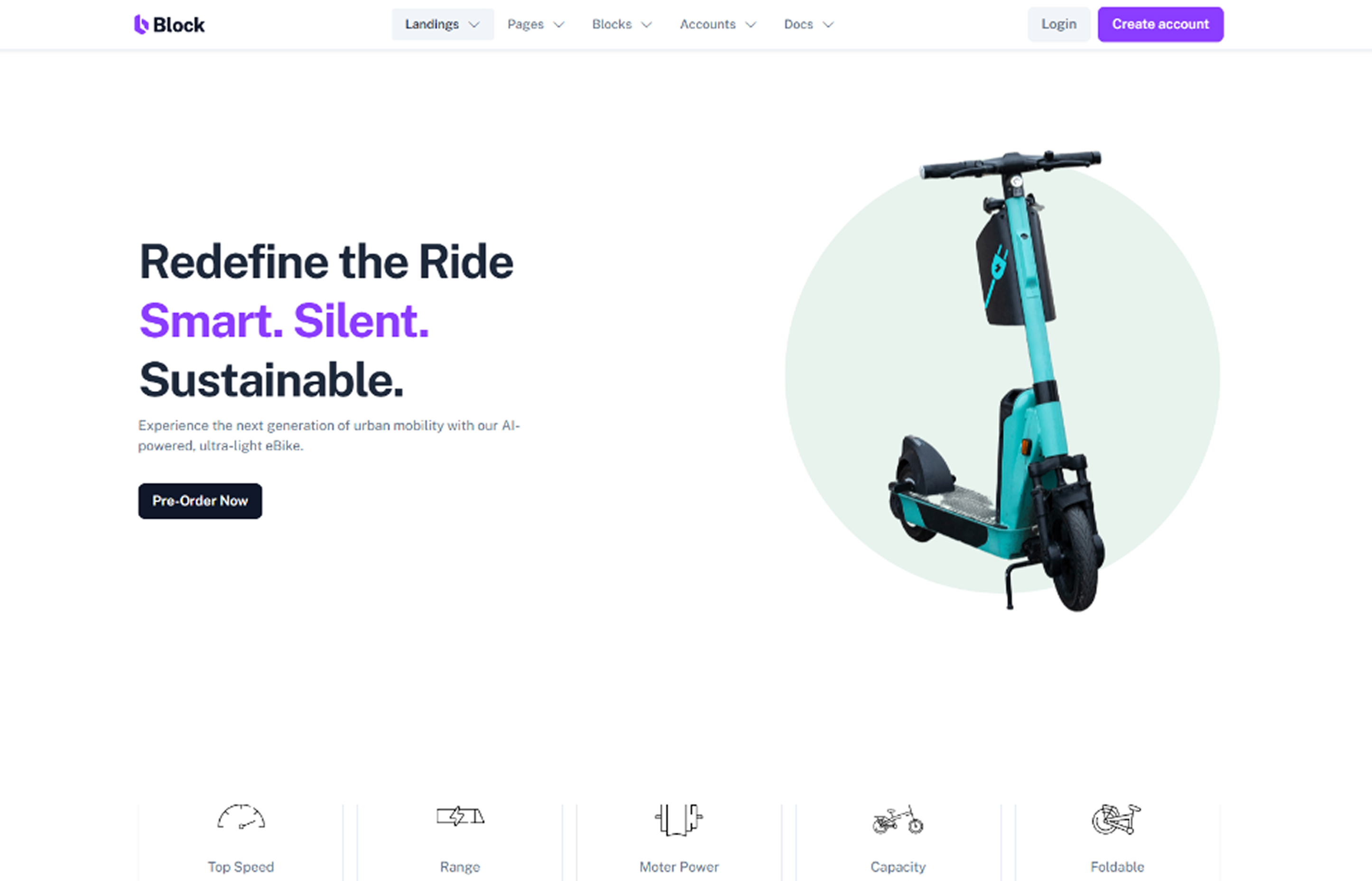 Blog Landing Website Template